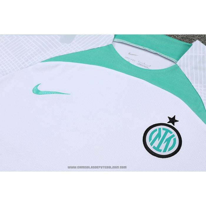 Fato de Treino Inter de Milao Manga Curta 2022-2023 Branco - Calcas Curta